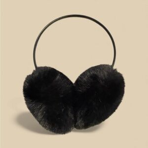 Black Faux Fur Earmuffs